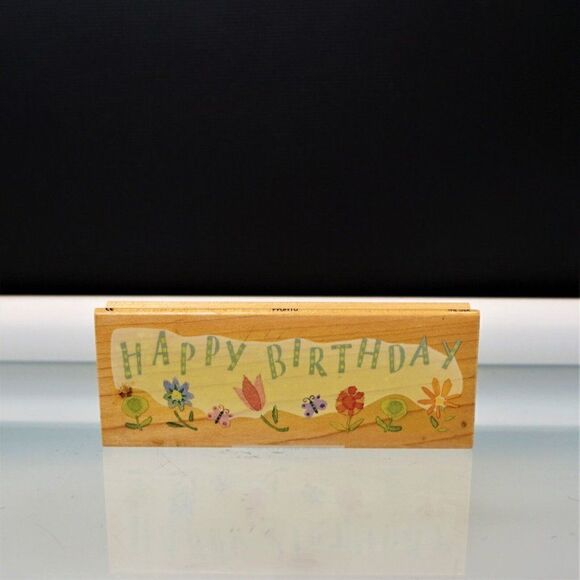Happy Birthday Presents 3 Rubber Stamps All Night Media Sarah Beise Katie & Co - Picture 3 of 11
